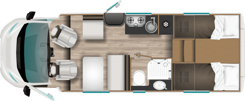 Autocaravana Itineo PJ700 2024 – Camas Gemelas y 5 Plazas