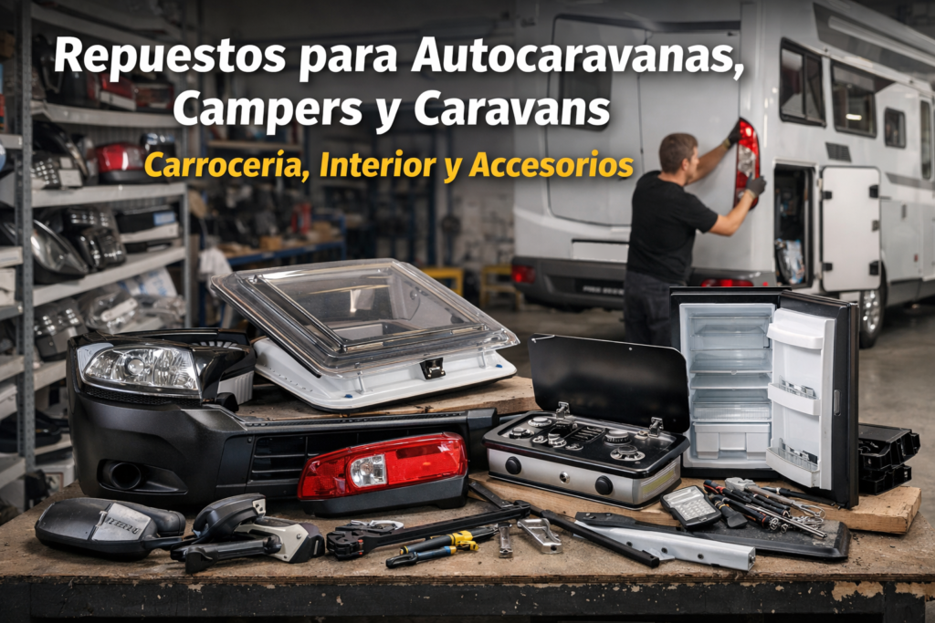 Repuestos para autocaravanas, campers y caravanas en taller: carrocería, ventanas, claraboyas y accesorios