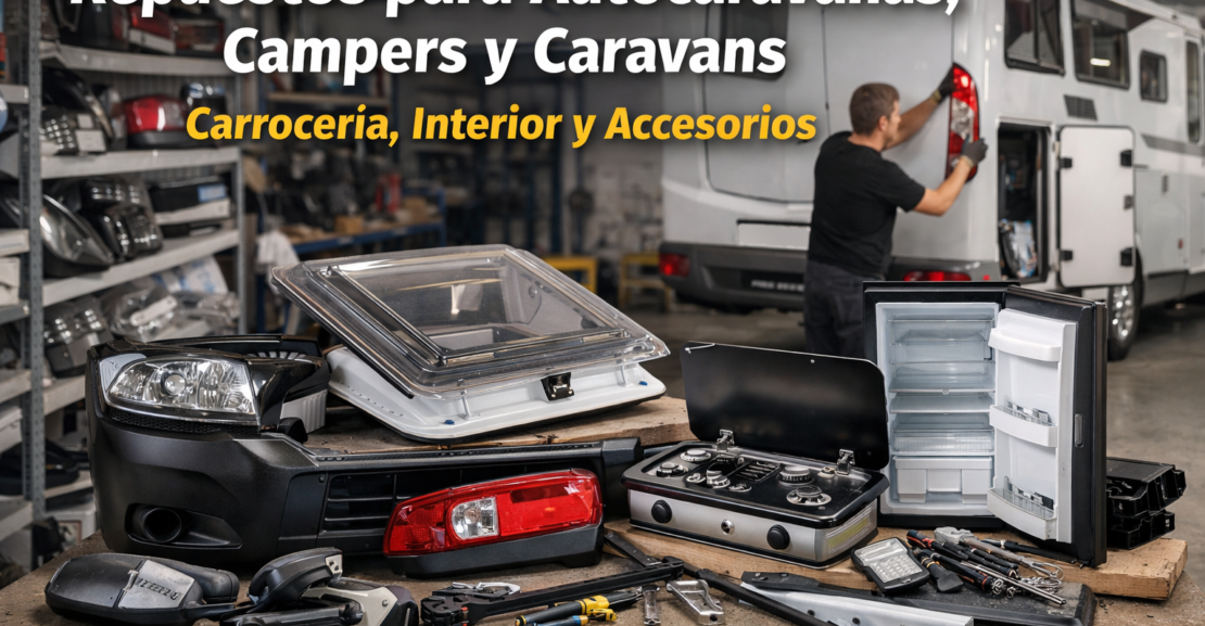 Repuestos para autocaravanas, campers y caravanas en taller: carrocería, ventanas, claraboyas y accesorios