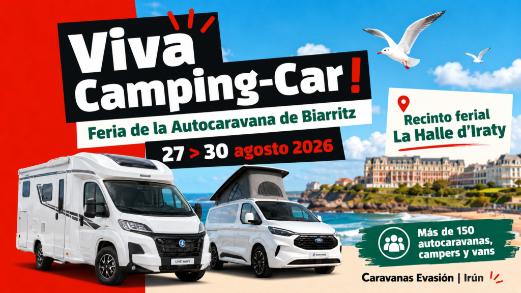 Viva Camping-Car Biarritz 2026: la Feria de Autocaravanas vuelve del 27 al 30 de agosto